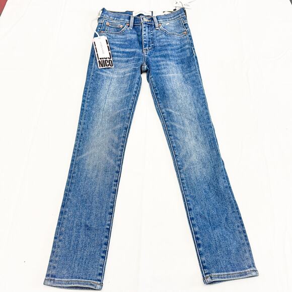 Denim Forum The Nico Mid Rise Skinny Dark Bleu N Stormy Size 23 x 26 L NWT - Picture 2 of 9